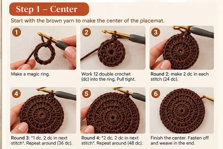 Step 1: center rounds with photos